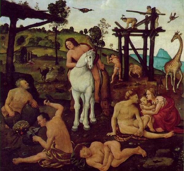 Piero di Cosimo Vulcan and Aeolus oil painting image